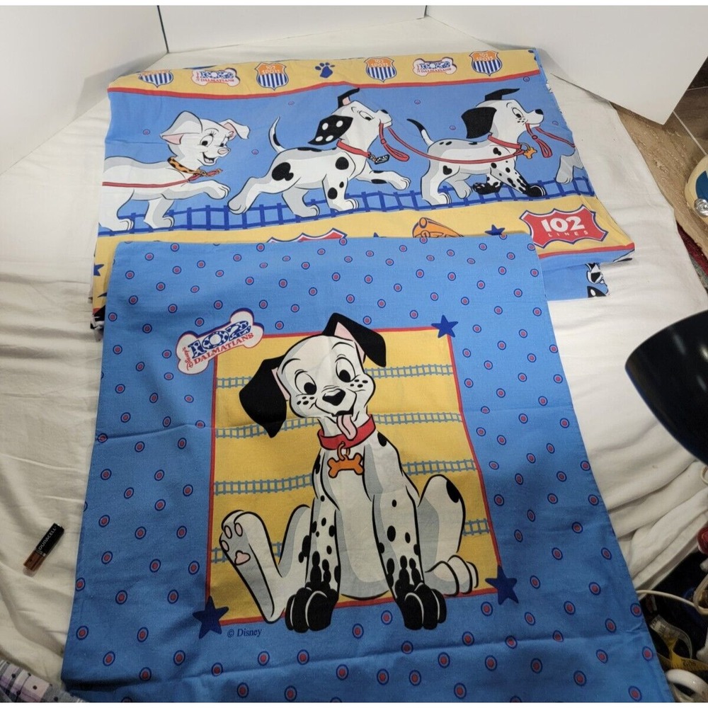Vintage 102 Dalmatians Duvet Cover 68" x 61" w/ Pillowcase Handmade? Bedding‎